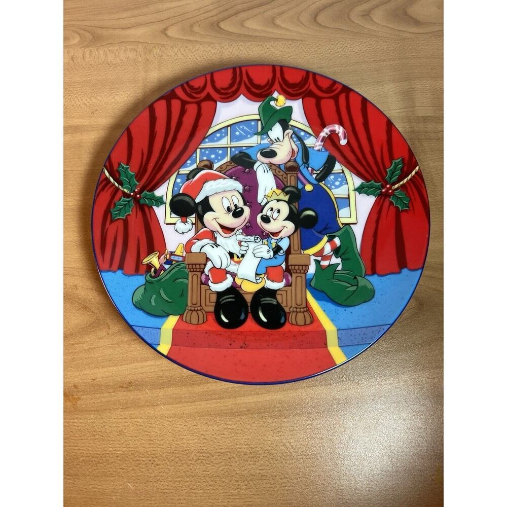 Schmid Merry Mickey Claus 1989 Disney Numbered Plate